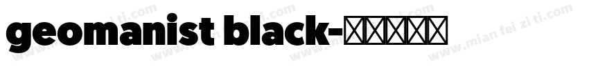 geomanist black字体转换